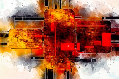 soyut renk tasarımı sanat illüstrasyonu