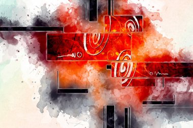 soyut renk tasarımı sanat illüstrasyonu