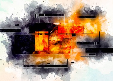 soyut renk tasarımı sanat illüstrasyonu