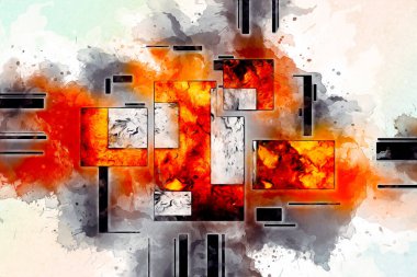 soyut renk tasarımı sanat illüstrasyonu