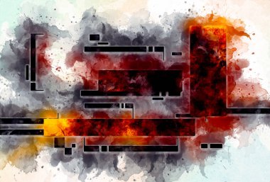 soyut renk tasarımı sanat illüstrasyonu