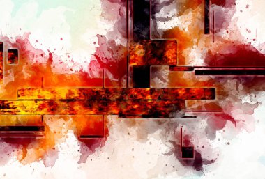 soyut renk tasarımı sanat illüstrasyonu