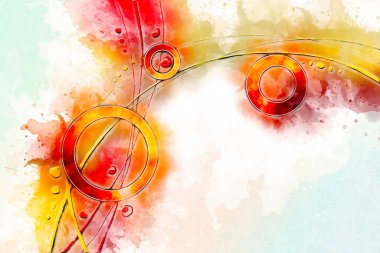 soyut renk tasarımı sanat illüstrasyonu