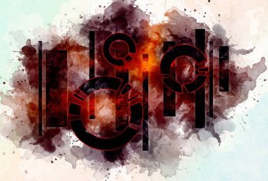 soyut renk tasarımı sanat illüstrasyonu