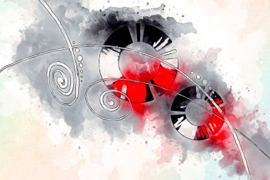 soyut renk tasarımı sanat illüstrasyonu