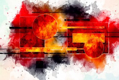 soyut renk tasarımı sanat illüstrasyonu