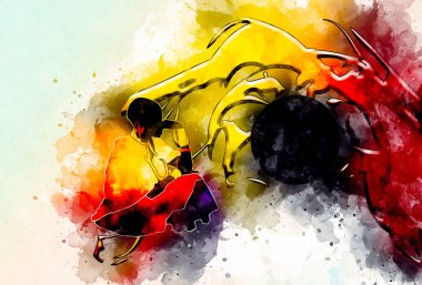 Afrikalı etnik retro-klasik illüstrasyon