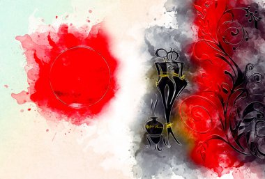 Afrikalı etnik retro-klasik illüstrasyon