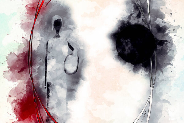 Африканская этническая ретро-винтажная иллюстрация