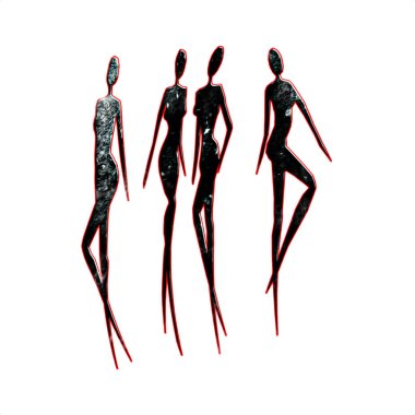 Afrikalı etnik retro-klasik illüstrasyon