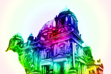 Berlin sanat eskizi çizimi eğlenceli tasarım antika retro