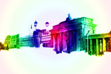 Berlin sanat eskizi çizimi eğlenceli tasarım antika retro