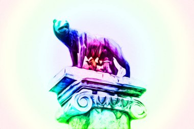 Roma İtalya sanatı eskiz çizimi eğlenceli tasarım antika retro