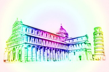 Roma İtalya sanatı eskiz çizimi eğlenceli tasarım antika retro