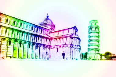 Roma İtalya sanatı eskiz çizimi eğlenceli tasarım antika retro