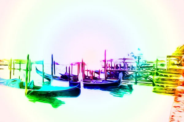 Venedik sanat eskizi çizimi eğlenceli tasarım antika retro