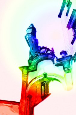 Wroclaw City Poland antika sanat eskizi çizimi