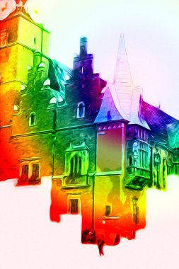 Wroclaw City Poland antika sanat eskizi çizimi