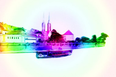 Wroclaw City Poland antika sanat eskizi çizimi