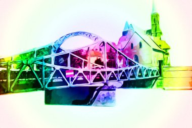 Wroclaw City Poland antika sanat eskizi çizimi