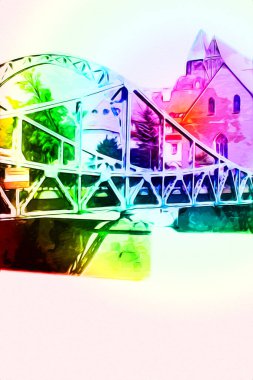 Wroclaw City Poland antika sanat eskizi çizimi