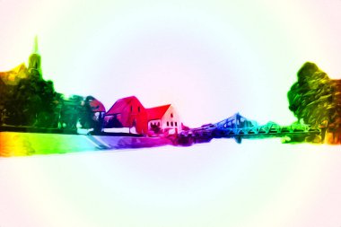 Wroclaw City Poland antika sanat eskizi çizimi