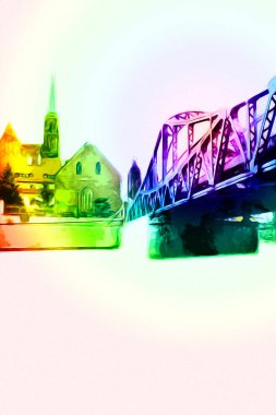 Wroclaw City Poland antika sanat eskizi çizimi