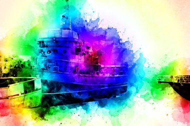 Askeri gemi, Atlantik Denizi 'nin engebeli çizimlerinden geçiyor.