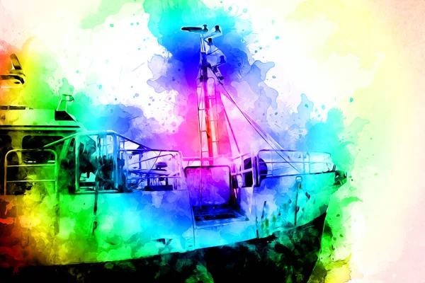 Askeri gemi, Atlantik Denizi 'nin engebeli çizimlerinden geçiyor.