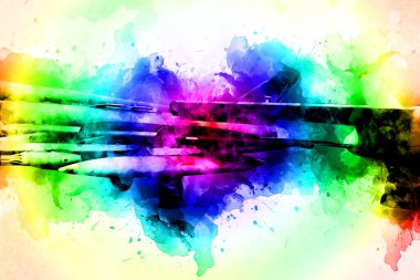 Amerikan savaş uçağı resim sanatı klasiği çiziyor.