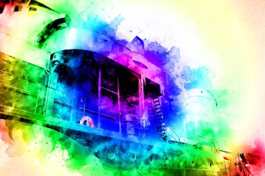 Savaş gemisi deniz illüstrasyonu antika sanat eseri çizimi