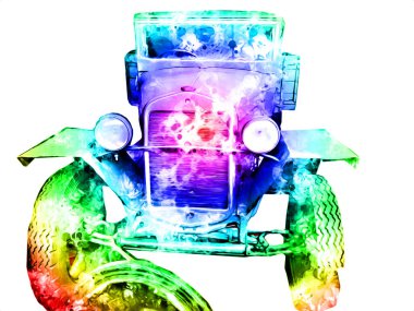 Zırhlı Araç Teknik Askeri Kamyon Sanat Çizimi