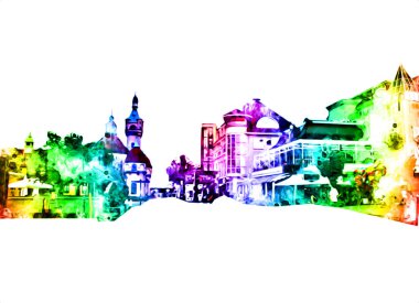 Sopot sanat çiziminde kare ve gezinti mimari dönüm noktası