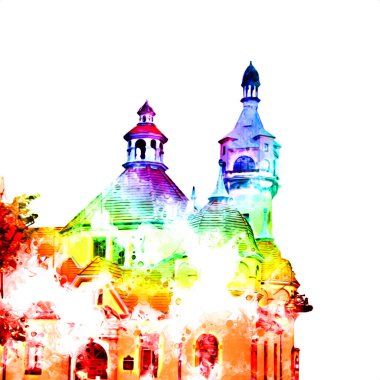 Sopot sanat çiziminde kare ve gezinti mimari dönüm noktası