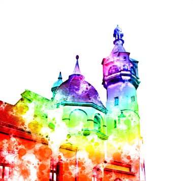 Sopot sanat çiziminde kare ve gezinti mimari dönüm noktası