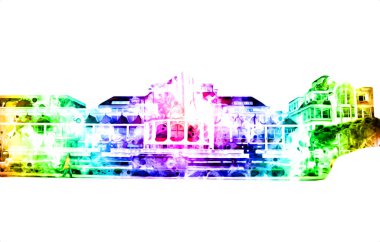 Sopot sanat çiziminde kare ve gezinti mimari dönüm noktası