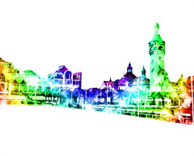 Sopot sanat çiziminde kare ve gezinti mimari dönüm noktası