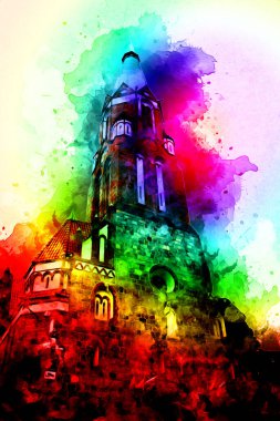 Sopot sanat çiziminde kare ve gezinti mimari dönüm noktası