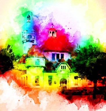 Sopot sanat çiziminde kare ve gezinti mimari dönüm noktası