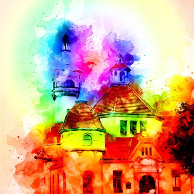 Sopot sanat çiziminde kare ve gezinti mimari dönüm noktası