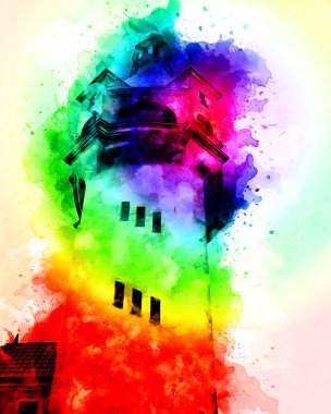 Sopot sanat çiziminde kare ve gezinti mimari dönüm noktası