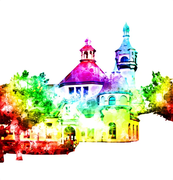 Sopot sanat çiziminde kare ve gezinti mimari dönüm noktası