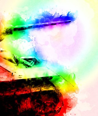 Vintage tank izole çizim sanat illüstrasyonu