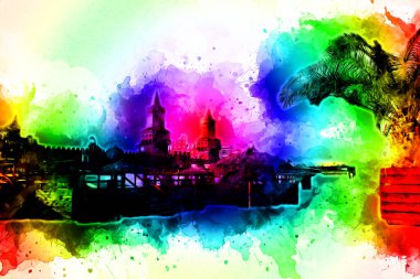 Berlin sanat eskizi çizimi eğlenceli tasarım antika retro