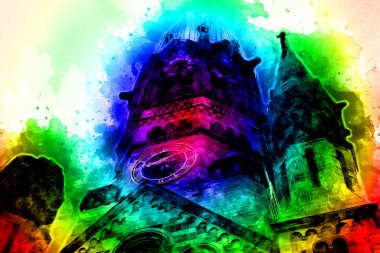 Berlin sanat eskizi çizimi eğlenceli tasarım antika retro