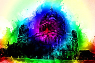 Berlin sanat eskizi çizimi eğlenceli tasarım antika retro