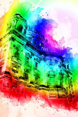 Berlin sanat eskizi çizimi eğlenceli tasarım antika retro