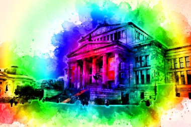 Berlin sanat eskizi çizimi eğlenceli tasarım antika retro