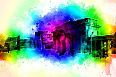 Berlin sanat eskizi çizimi eğlenceli tasarım antika retro