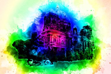 Berlin sanat eskizi çizimi eğlenceli tasarım antika retro